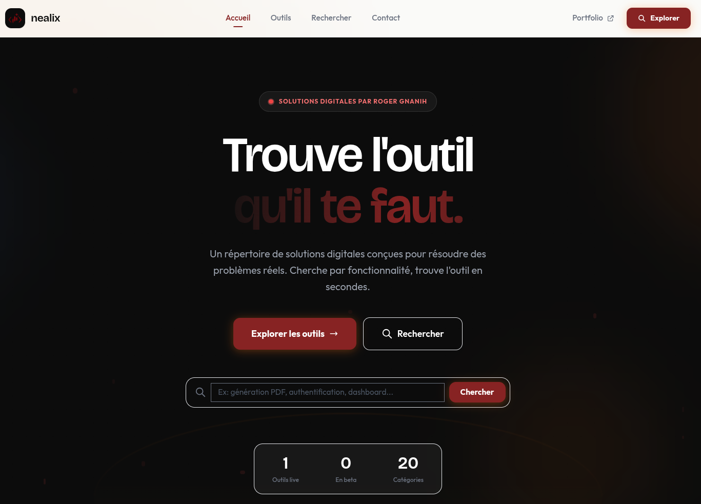 Nealix — Répertoire de solutions digitales