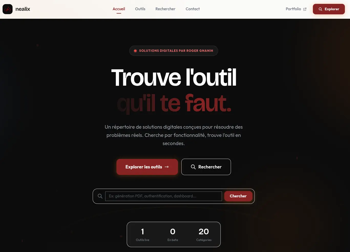 Nealix — Répertoire de solutions digitales