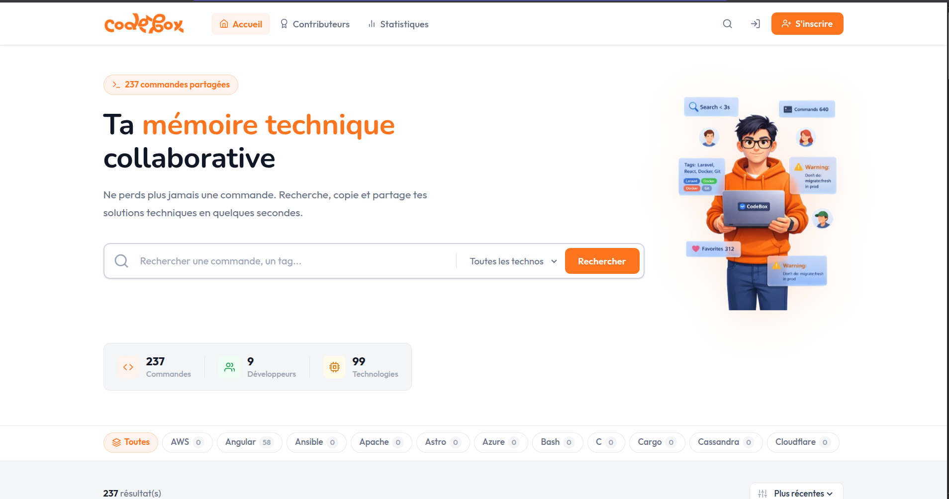 CodeBox — Mémoire technique collaborative pour développeurs